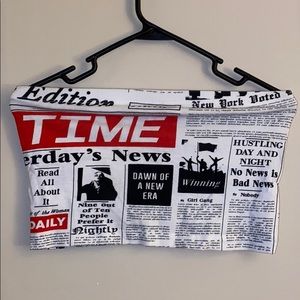 Newspaper Themed tube top